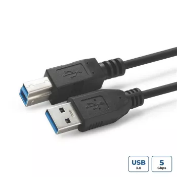 Microconnect USB3.0AB1B USB kabelis USB 3.2 Gen 1 (3.1 Gen 1) 1 m USB A USB B Juodas