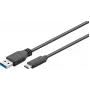 MicroConnect USB3.1CA0015 USB laidas USB 3.2 Gen 1 (3.1 Gen 1) 0,15 m USB C USB A juodas