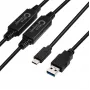 Microconnect USB3.1CA10AMP USB laidas USB 3.2 Gen 1 (3.1 Gen 1) 10 m USB-C USB-A juodas