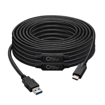 Microconnect USB3.1CA10AMP USB laidas USB 3.2 Gen 1 (3.1 Gen 1) 10 m USB-C USB-A juodas