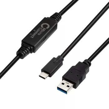 Microconnect USB3.1CA5AMP USB 3.2 Gen 1 aktyvus laidas USB C – USB A 5 m juodas