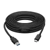 Microconnect USB3.1CA5AMP USB 3.2 Gen 1 aktyvus laidas USB C – USB A 5 m juodas