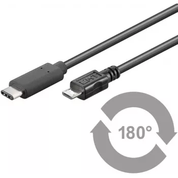 Microconnect USB3.1CAMIB1 USB laidas USB 2.0 1 m USB C Micro-USB B Juodas
