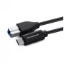 Microconnect USB3.1CB1 USB laidas USB 3.2 Gen 1 (3.1 Gen 1) 1 m USB C – USB B juodas