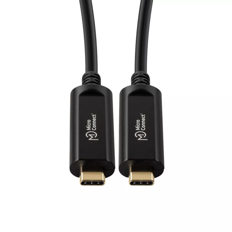 Microconnect USB3.1CC20OP aktyvus šviesolaidinis USB-C laidas 20 m USB 3.2 Gen 2 juodas