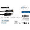 Microconnect USB3.1CC20OP aktyvus šviesolaidinis USB-C laidas 20 m USB 3.2 Gen 2 juodas