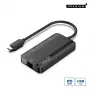 Microconnect USB3.1CCOM16 USB-C 4-in-1 stotelė / prievadų replikatorius, pilka