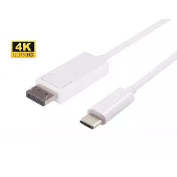 MicroConnect USB3.1CDPBW1 USB vaizdo adapteris iš USB Type C į DisplayPort, baltas