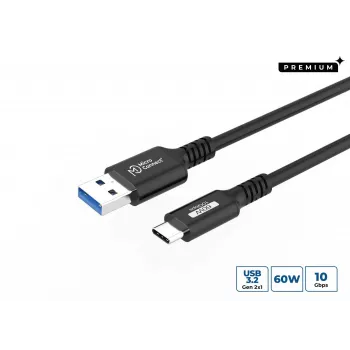 Microconnect USB3.2AC05 USB laidas USB 3.2 Gen 2 (3.1 Gen 2) 0.5 m USB C USB A Juoda