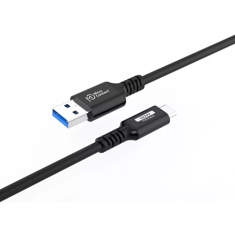USB laidas MicroConnect USB3.2AC15 1,5 m USB-C USB-A 10 Gbit/s juodas