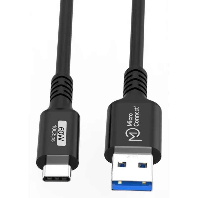 USB laidas MicroConnect USB3.2AC15 1,5 m USB-C USB-A 10 Gbit/s juodas