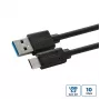 Microconnect USB3.2CA0.25 USB laidas USB 3.2 Gen 2 0.25 m USB A USB C juodas