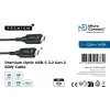 Microconnect USB3.2CC12OP USB-C į USB-C hibridinis kabelis, USB 3.2 Gen 2, 12,5 m, juodas