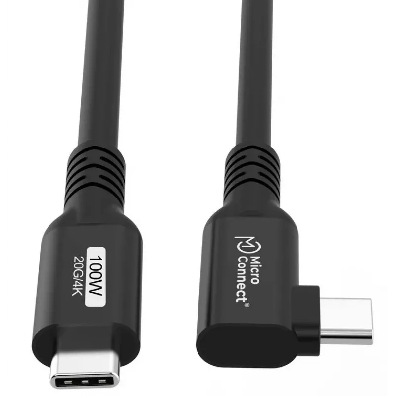 USB kabelis Microconnect USB3.2CC2-A 2m USB C juodas USB 3.2 Gen 2x2 20 Gbit/s