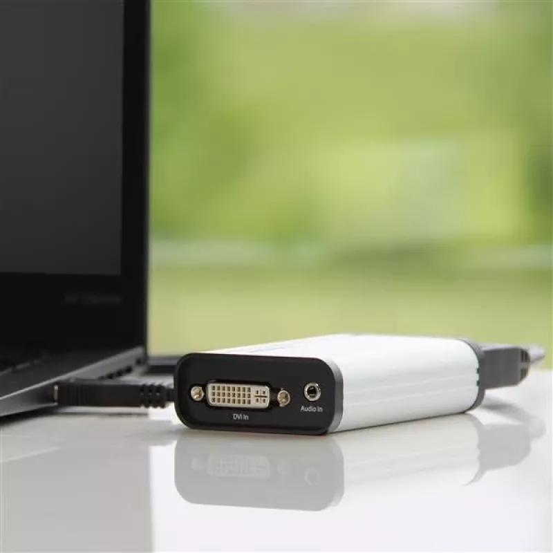 „StarTech.com“ USB 3.0 vaizdo fiksavimo įrenginys aukštos kokybės DVI vaizdui – 1080p 60 kadrų/s – aliuminis – TAA