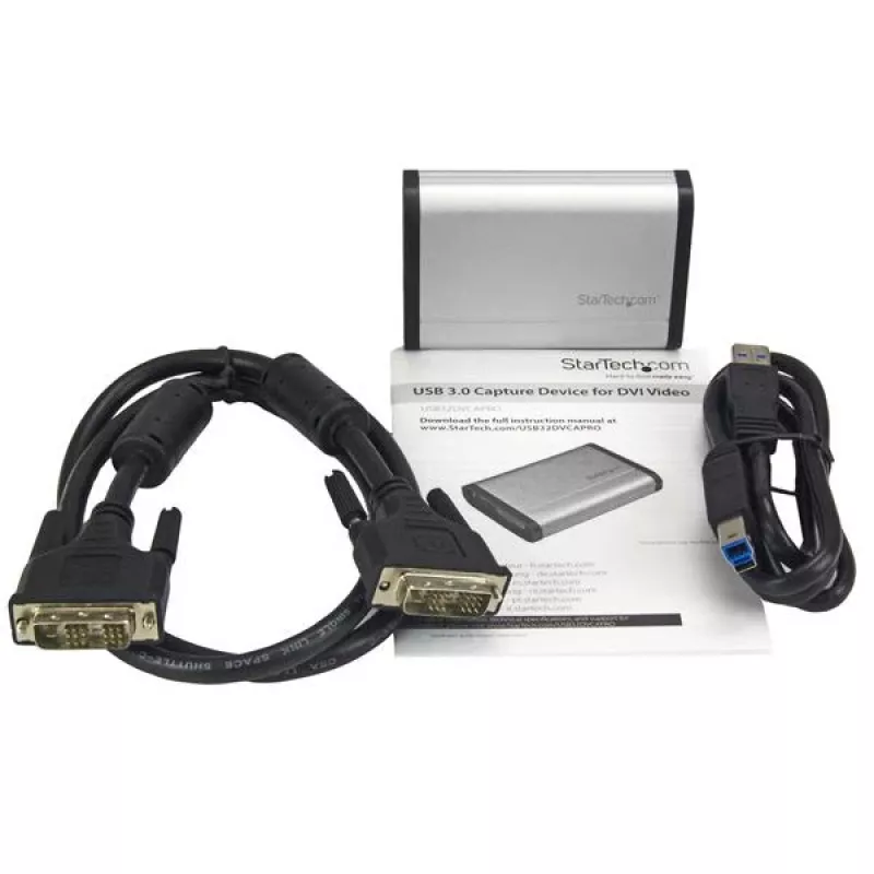 „StarTech.com“ USB 3.0 vaizdo fiksavimo įrenginys aukštos kokybės DVI vaizdui – 1080p 60 kadrų/s – aliuminis – TAA