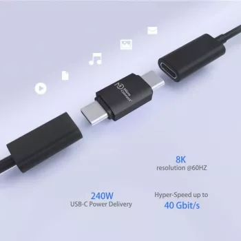 MicroConnect USB4-CC-240W USB-C kabelis 5 m juodas