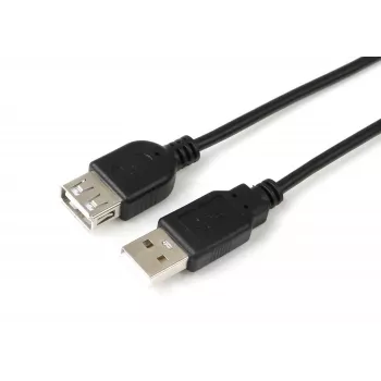 Microconnect USBAAF01B USB 2.0 ilginimo kabelis, USB A (vyriškas) – USB A (vyriškas), 0,1 m, juodas