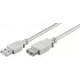 Microconnect USBAAF05 USB 2.0 prailginimo laidas 0.5 m USB A pilkas