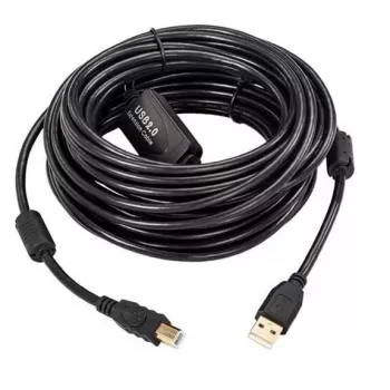 Microconnect USBAB10B-ACTIVE aktyvus USB 2.0 laidas 10 m USB B USB A juodas