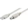 MicroConnect USBAB2 USB 2.0 laidas 1,8 m USB A – USB B baltas