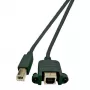 Microconnect USBABF1PANEL2 USB 2.0 laidas 1,8 m USB A – USB B juodas