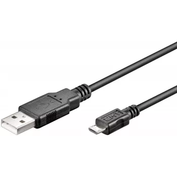 Microconnect USBABMICRO1 USB laidas USB 2.0 1 m USB A Micro-USB B juodas