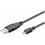 Microconnect USBABMICRO1 USB laidas USB 2.0 1 m USB A Micro-USB B juodas