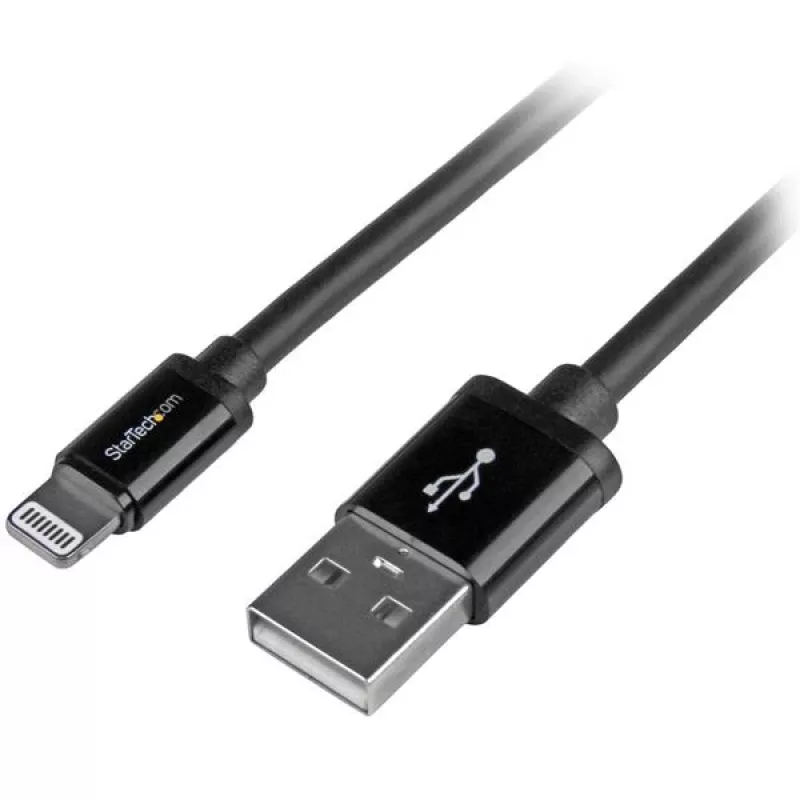 StarTech.com 2 m USB į Lightning laidas – ilgas iPhone / iPad / iPod įkrovimo laidas – Lightning į USB laidas – Apple MFi sertifikuotas – juodas