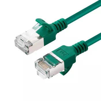 Microconnect V-FTP6A005G-SLIM tinklo kabelis Žalias 0,5 m Cat6a U/FTP (STP)