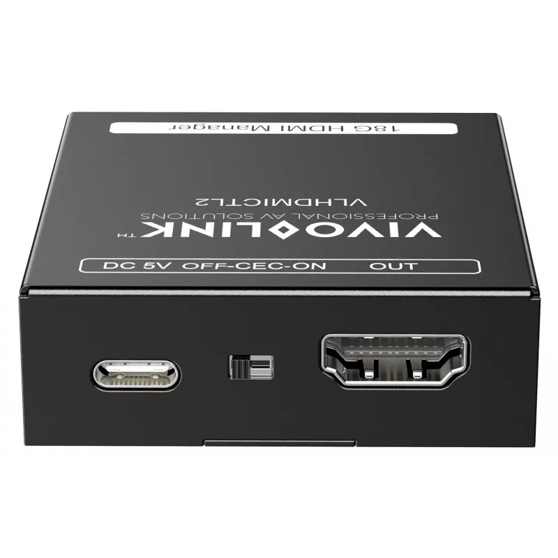 Vivolink VLHDMICTL2 EDID emuliatorius 3840x2160 18Gbit/s Juoda
