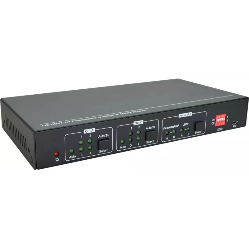 Vivolink VLHDMIMAT4X2RS matricinis perjungiklis su mastelio keitimo funkcija