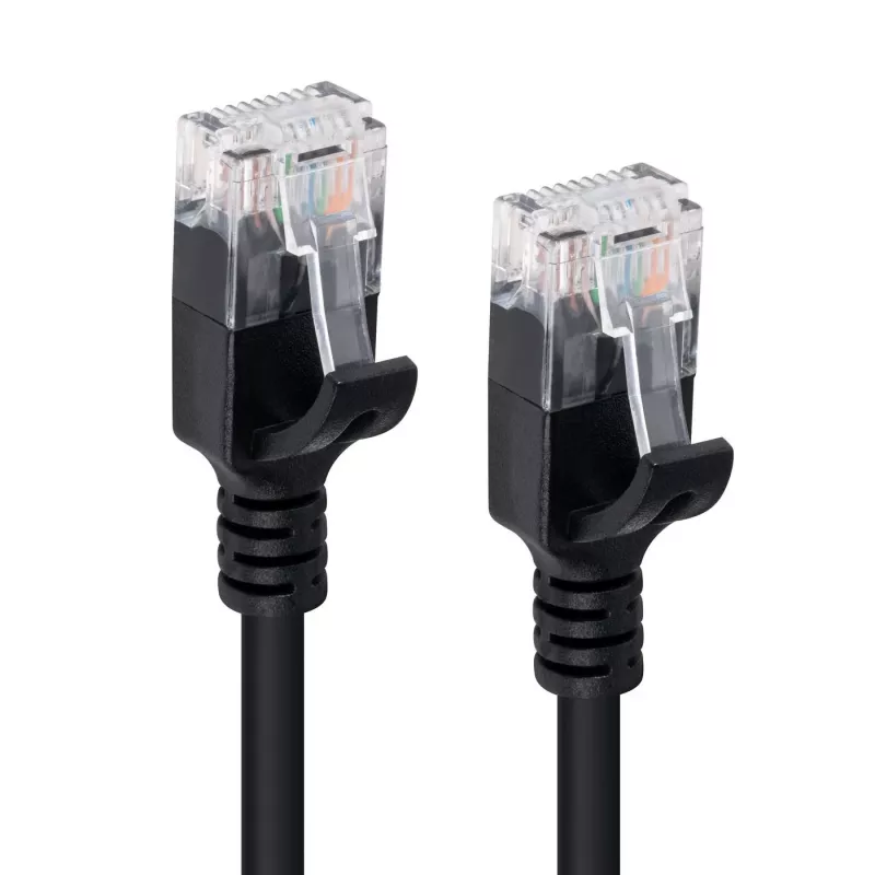 Microconnect V-UTP60015S-SLIM tinklo kabelis Juoda 0,15 m Cat6 U/UTP (UTP)