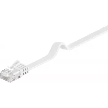 Microconnect V-UTP6005W-FLAT plokščias tinklo kabelis 0,5 m Cat6 U/UTP baltas
