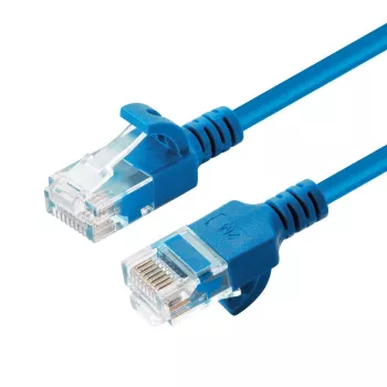 Microconnect V-UTP6A0025B-SLIM tinklo kabelis, mėlynas, 0,25 m, Cat6a, U/UTP (UTP)