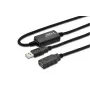 Microconnect WBEE0 USB 2.0 aktyvus ilginimo laidas 5 m, USB A (vyriškas/moteriškas), juodas