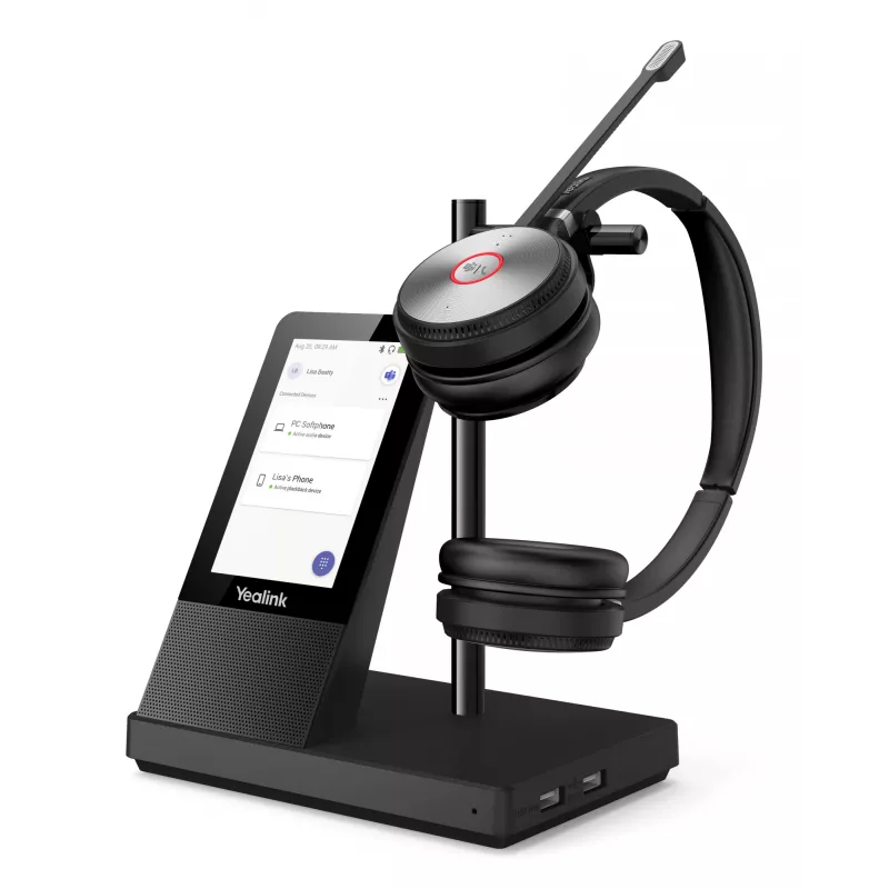 „Yealink WH66“ DECT belaidė ausinė DUAL TEAMS, belaidė, biurui / skambučių centrui, 20–20000 Hz, 127 g, asmeninė garso konferencijų sistema, juoda