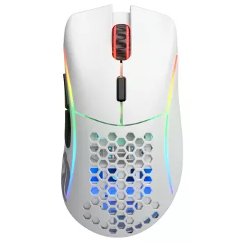 Glorious Gaming Glorious Model D Wireless – Matinė balta, dešinei rankai, belaidis RF, 19000 DPI, balta