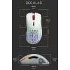 Glorious Gaming Glorious Model D Wireless – Matinė balta, dešinei rankai, belaidis RF, 19000 DPI, balta