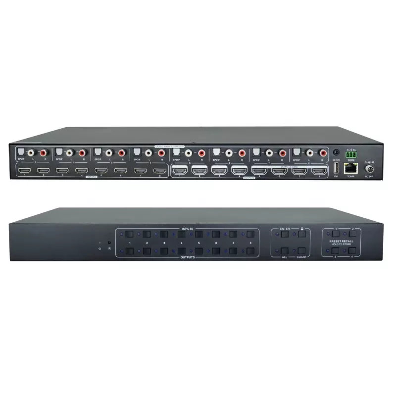 HDMI matricinis jungiklis Vivolink VLHDMIMAT8X8 3840x2160 18 Gbit/s