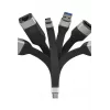 Techly ICOC-USBC-FL-U4 USB4 Gen3 USB-C į USB-C lankstus plokščias kabelis, 0,124 m