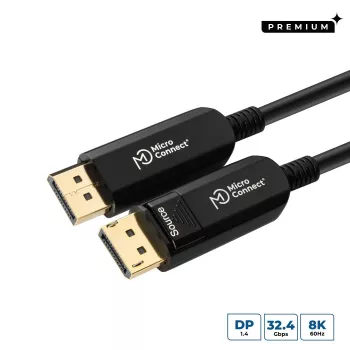 MicroConnect DP-MMG-1500V1.4OP aktyvus optinis DisplayPort 1.4 kabelis 15 m juodas