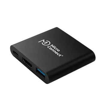 MicroConnect MC-HUBAV1 USB-C daugiafunkcis adapteris / dokas Baltas