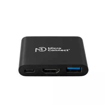 MicroConnect MC-HUBAV1 USB-C daugiafunkcis adapteris / dokas Baltas