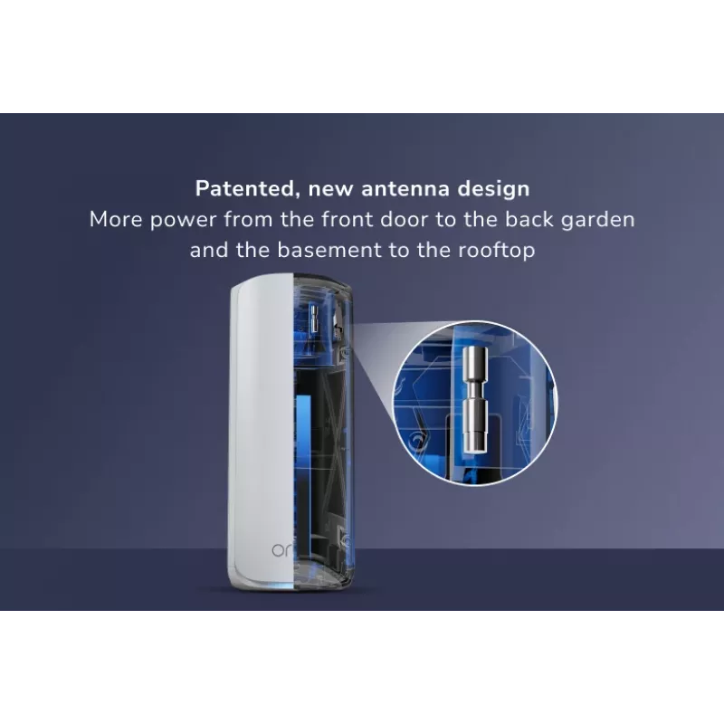 NETGEAR Orbi 870 triju juostų (2.4 GHz / 5 GHz / 6 GHz) balta vidinė 5
