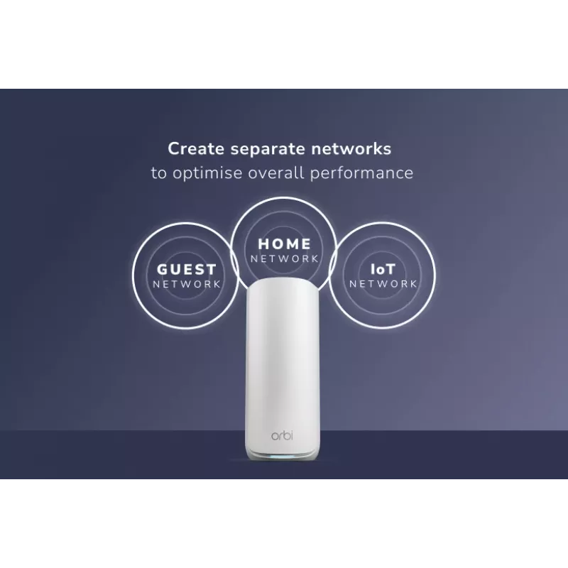 NETGEAR Orbi 870 triju juostų (2.4 GHz / 5 GHz / 6 GHz) balta vidinė 5