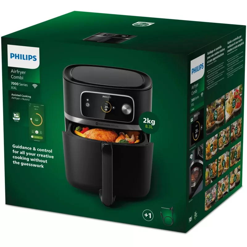 Karšto oro gruzdintuvė Philips 7000 serija HD9880/90 8,3L 2200W Juodas nerūdijantis plienas