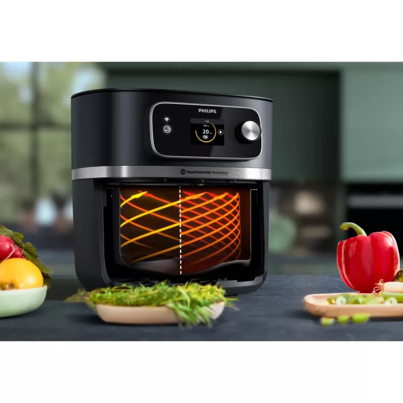 Karšto oro gruzdintuvė Philips 7000 serija HD9880/90 8,3L 2200W Juodas nerūdijantis plienas