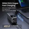 Ugreen 20000mAh 130W greitojo įkrovimo powerbankas, pilkai sidabrinis