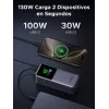 Ugreen 20000mAh 130W greitojo įkrovimo powerbankas, pilkai sidabrinis